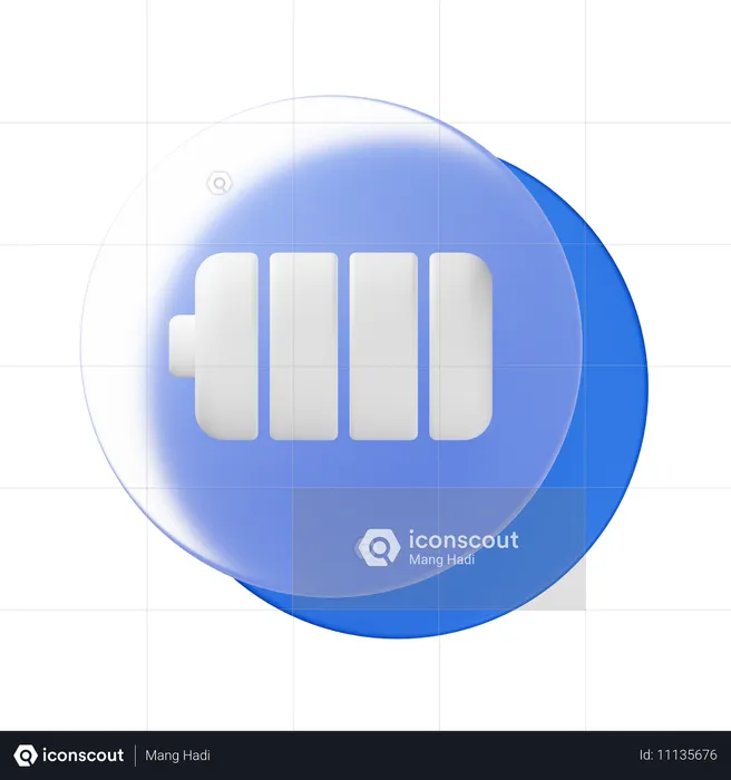 Bateria  3D Icon