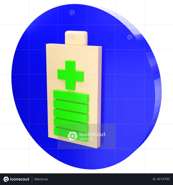 Bateria llena  3D Illustration