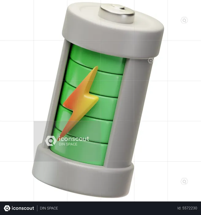 Bateria ecológica  3D Icon