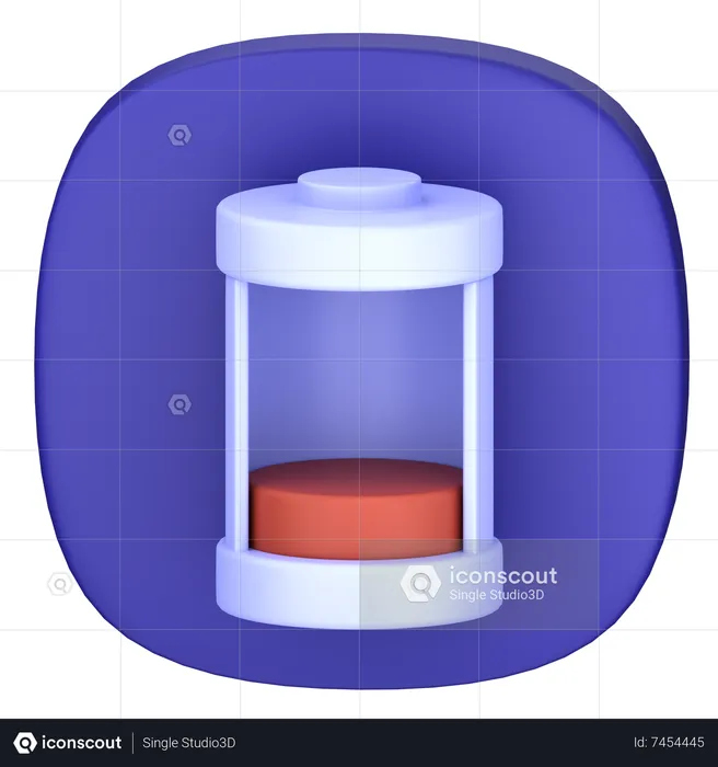 Bateria Fraca  3D Icon