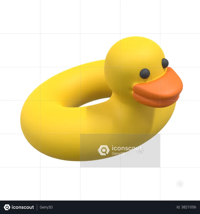 Bath Duck  3D Illustration