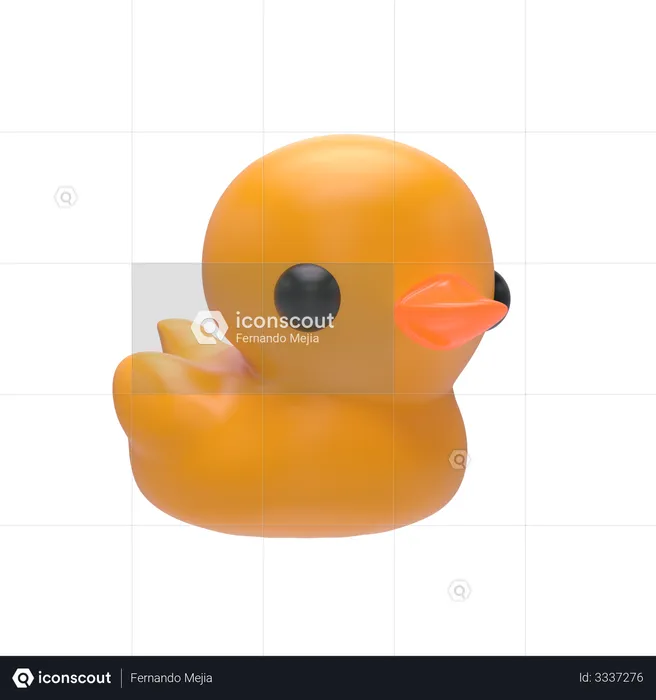 Bath Duck  3D Illustration