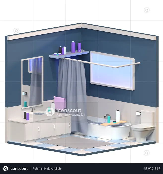 Bathroom  3D Icon