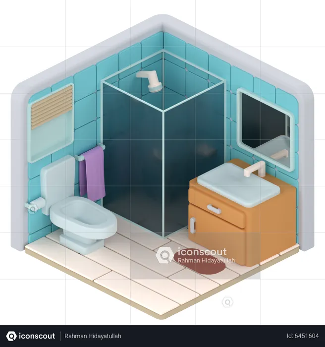 Bathroom  3D Illustration