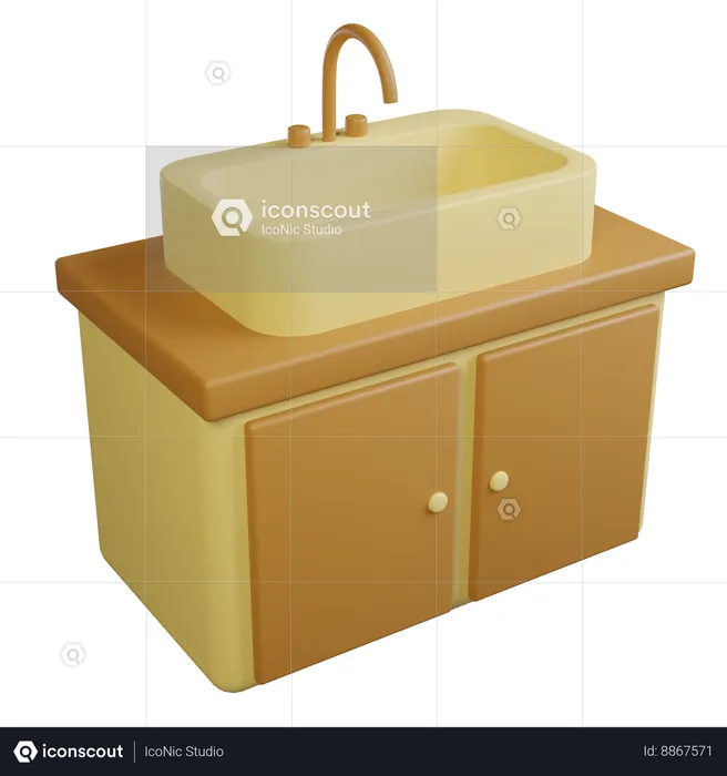 Bathroom Cabinet  3D Icon