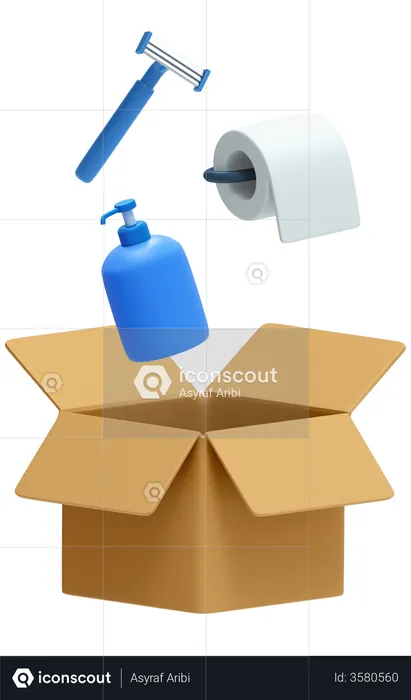 Bathroom Equipment Package  3D Illustration