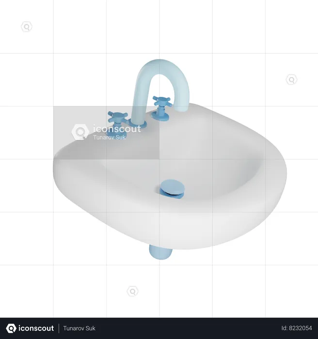 Bathroom Sink  3D Icon