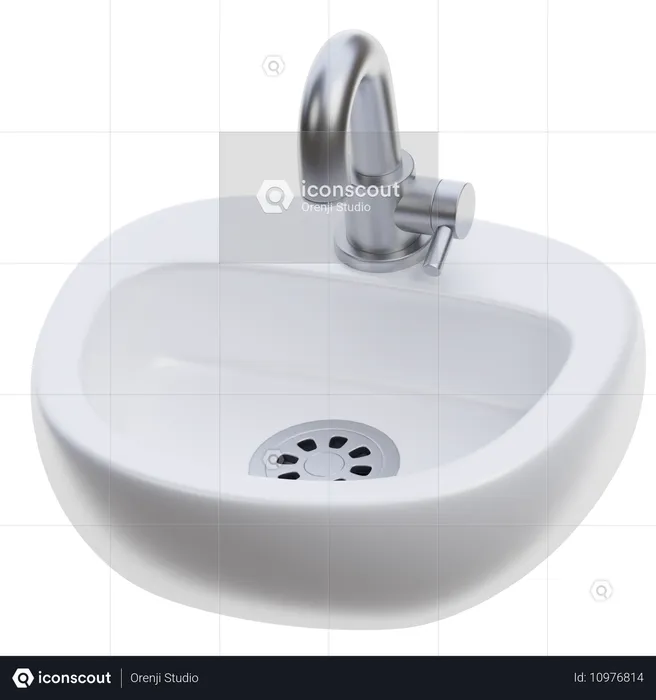 Bathroom Sink  3D Icon