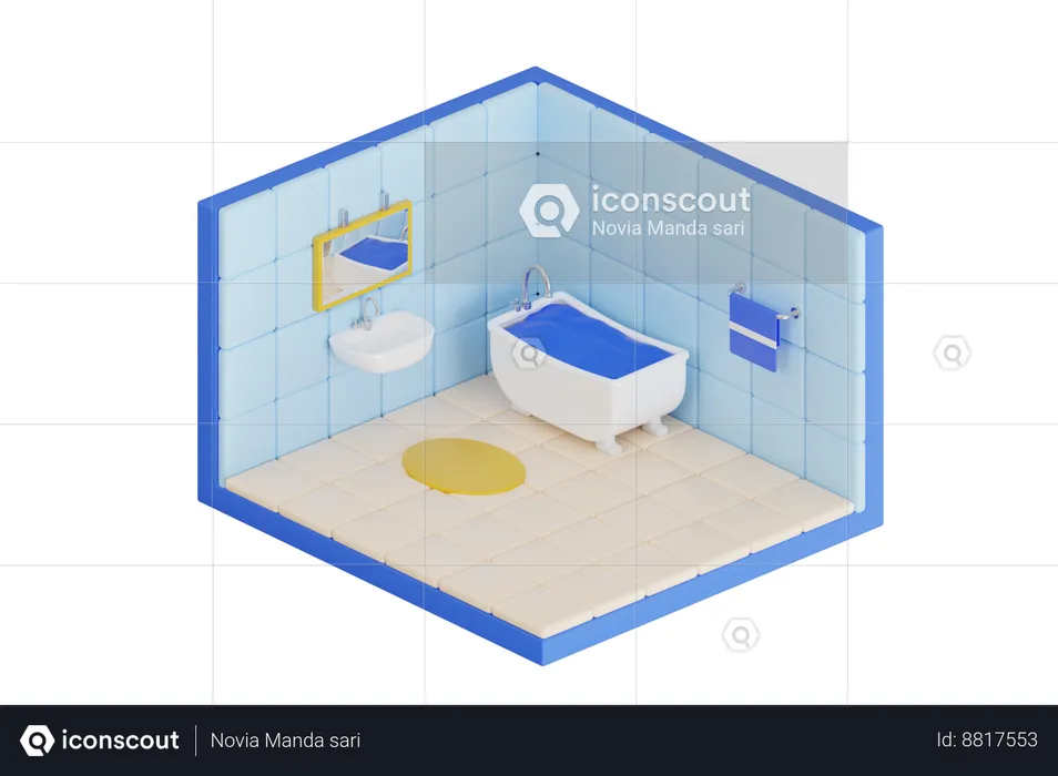 Bathtub  3D Illustration