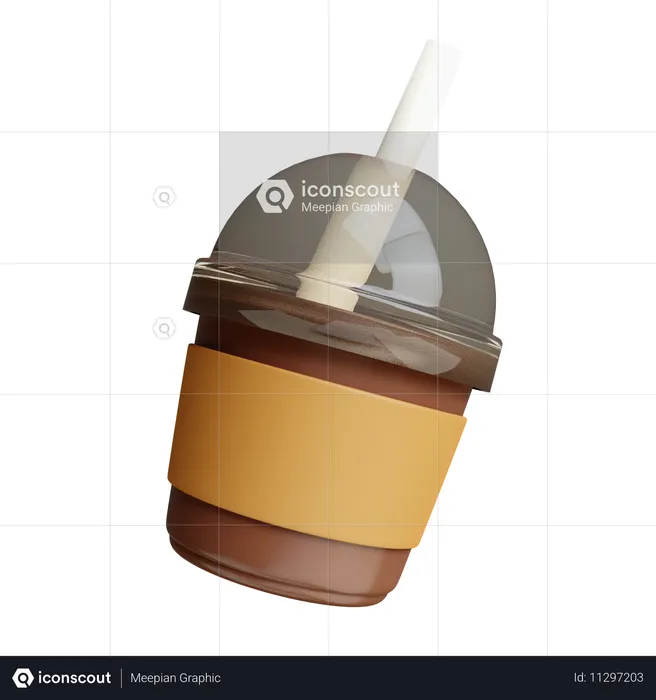 Malteada de chocolate  3D Icon