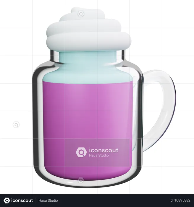 Batido de vainilla  3D Icon