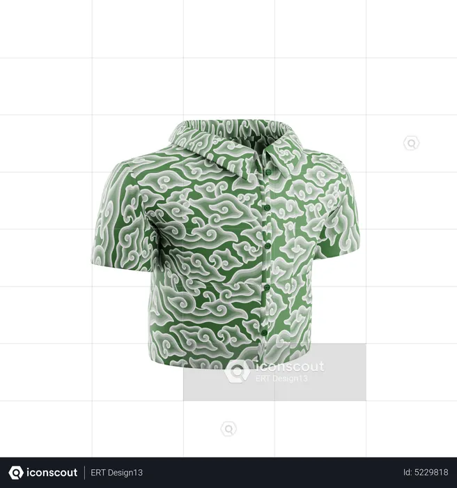 Batik Shirt  3D Icon