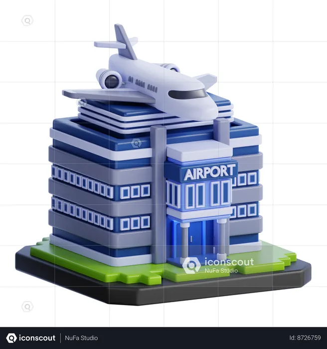 Bâtiment de l'aéroport  3D Icon