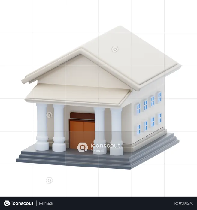 Bâtiment de la banque  3D Icon