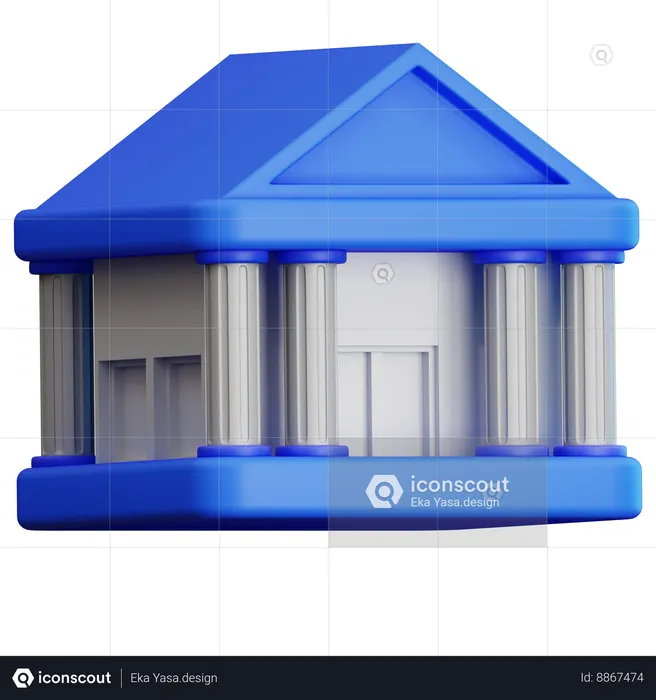 Bâtiment de la banque  3D Icon