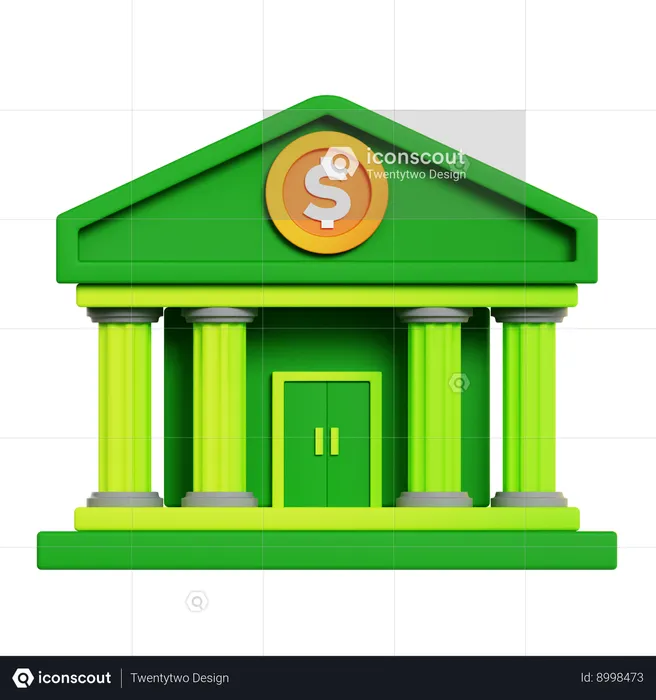 Bâtiment de la banque  3D Icon