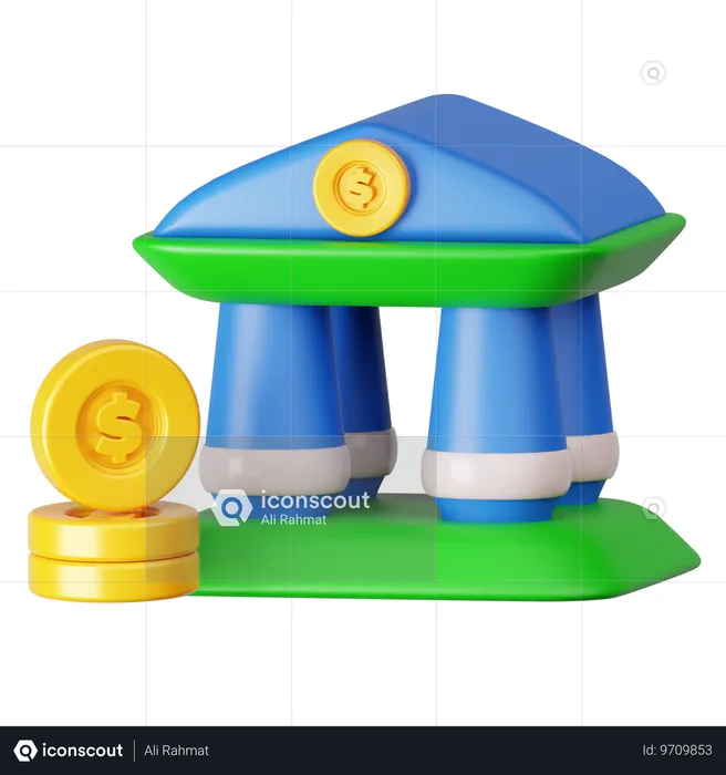 Bâtiment de la banque  3D Icon