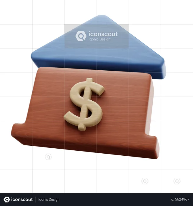 Bâtiment de la banque  3D Icon