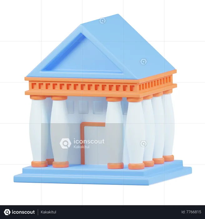 Bâtiment de la banque  3D Icon