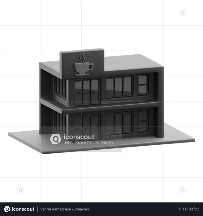 Bâtiment de café  3D Icon