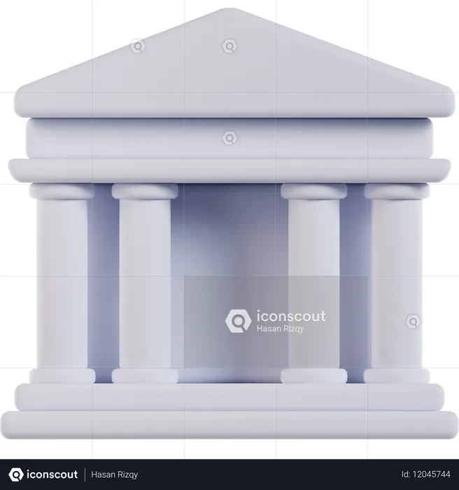 Bâtiment de la banque  3D Icon