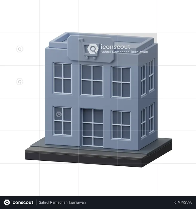 Bâtiment de magasin  3D Icon