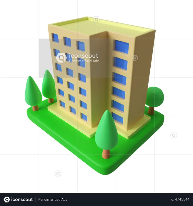 Bâtiment d'affaires  3D Icon