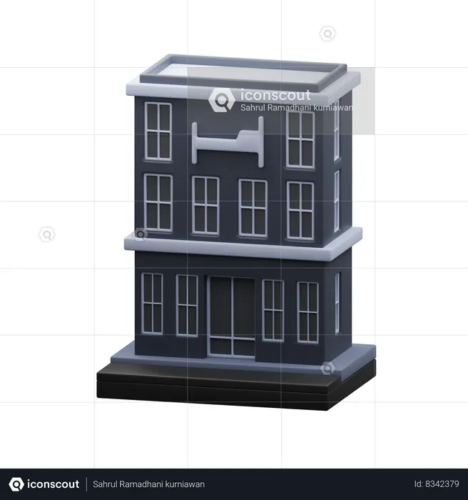 Bâtiment de l'hôtel  3D Icon