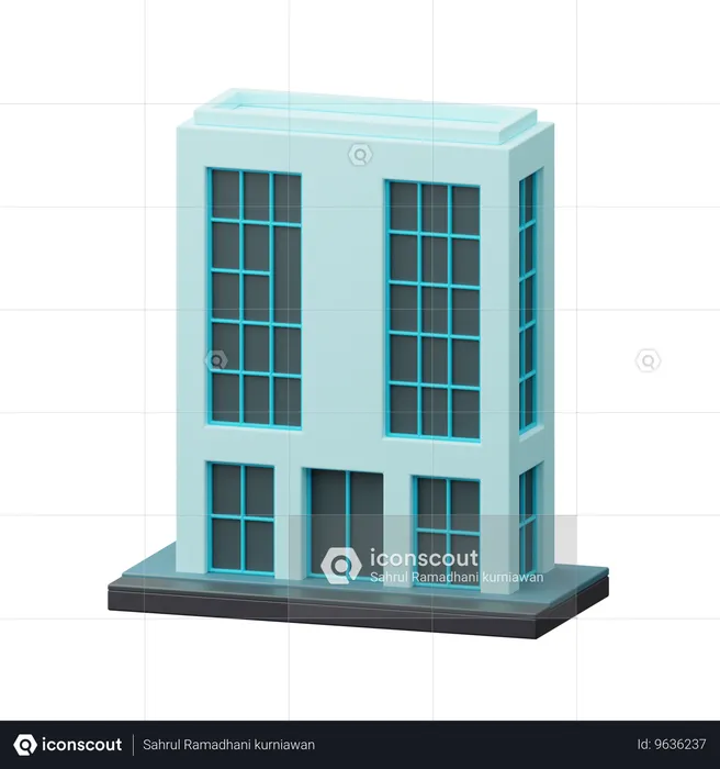 Bâtiment moderne  3D Icon