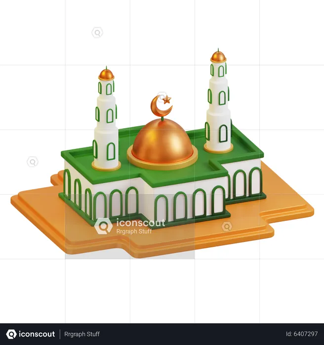 Bâtiment de la mosquée  3D Icon