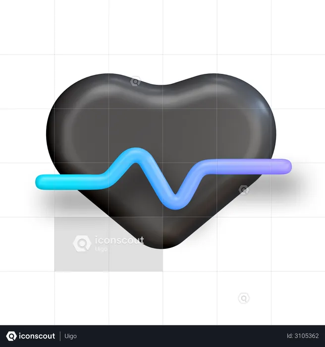 Batimento cardiaco  3D Illustration