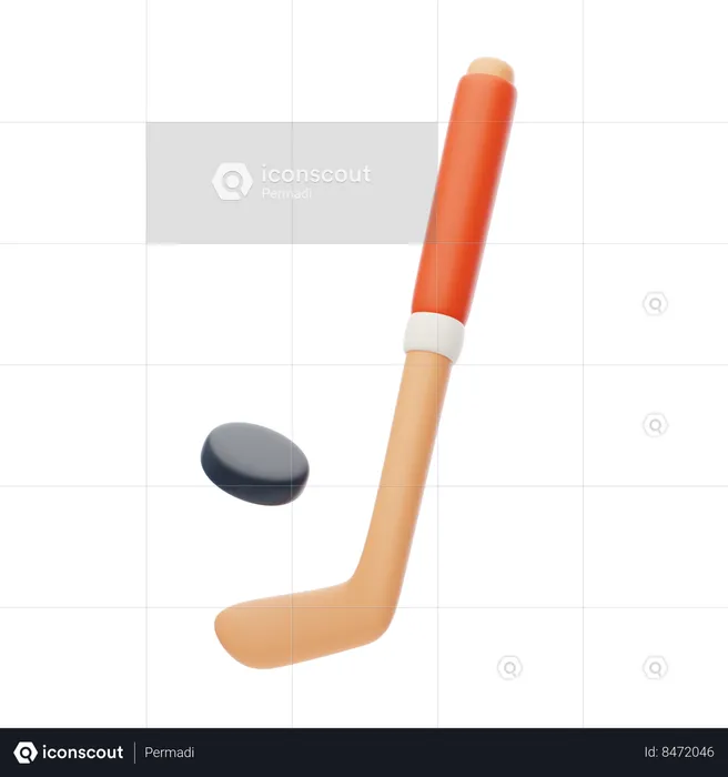 Crosse de hockey  3D Icon