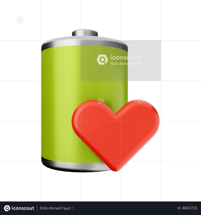 Amour de la batterie  3D Illustration