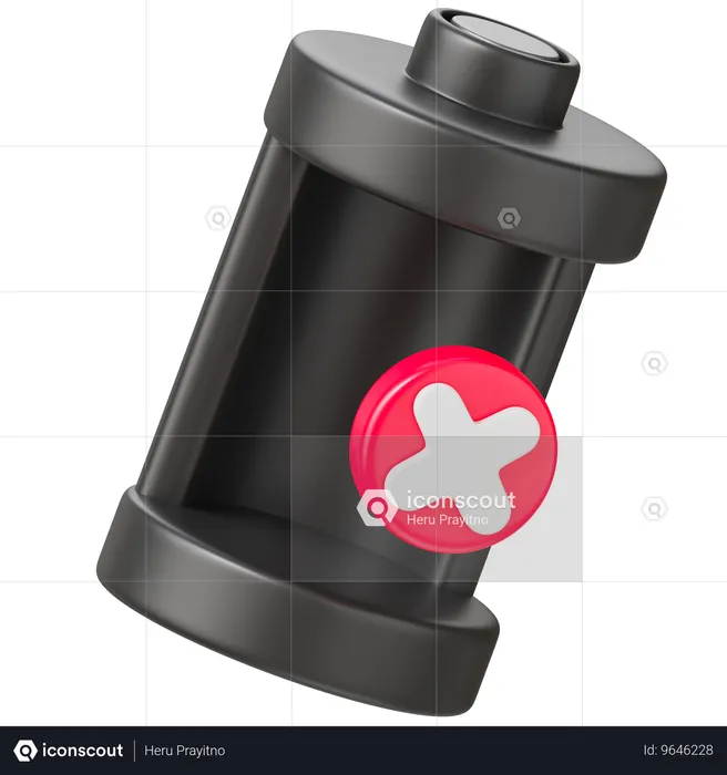 Batterie dangereuse  3D Icon