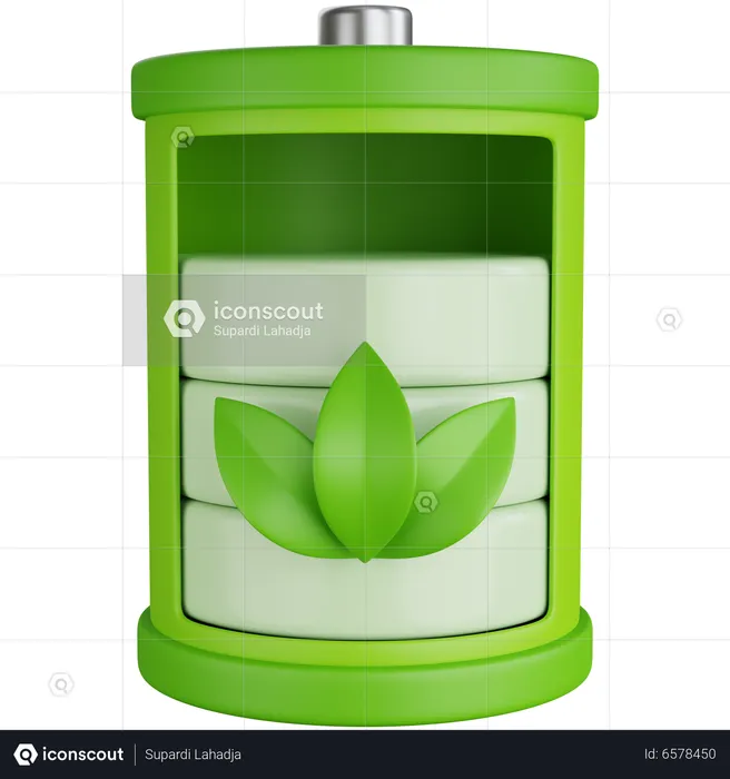 Batterie écologique  3D Icon