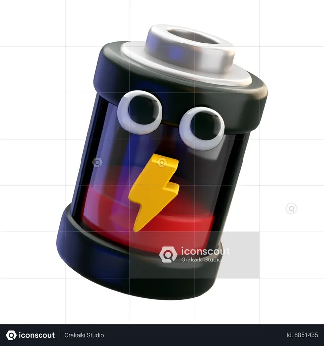 Batterie faible  3D Icon