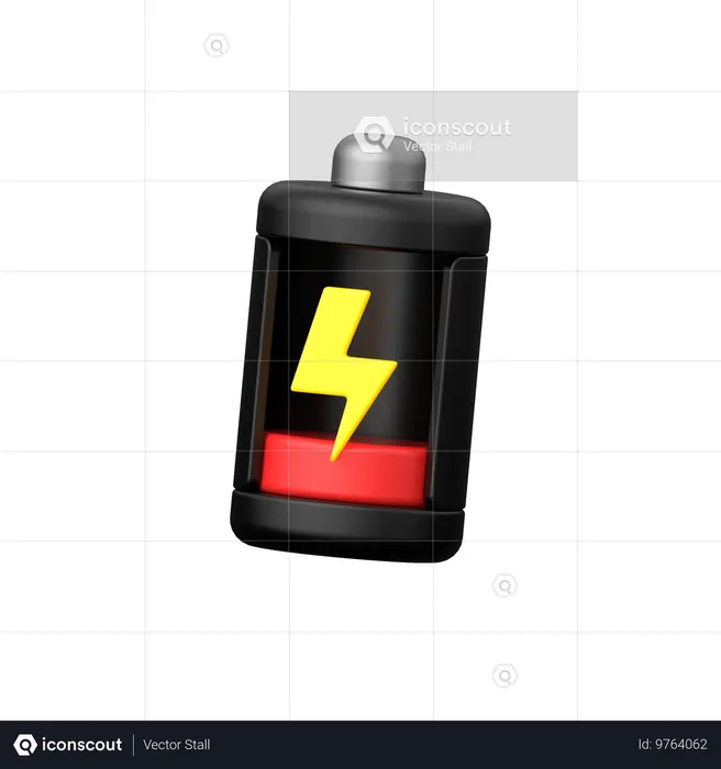Batterie faible  3D Icon