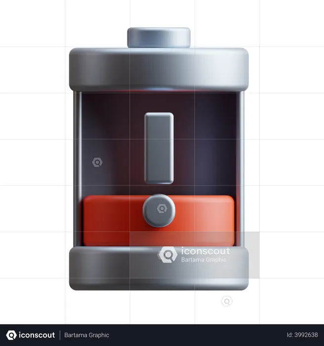 Batterie faible  3D Icon