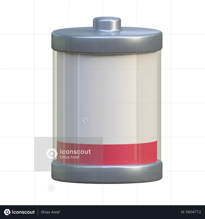 Batterie faible  3D Icon