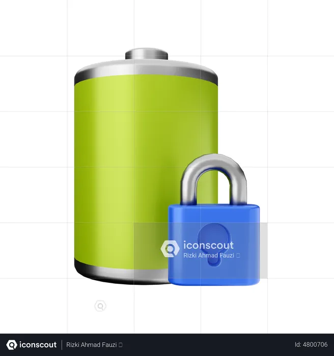 Verrouillage de la batterie  3D Icon