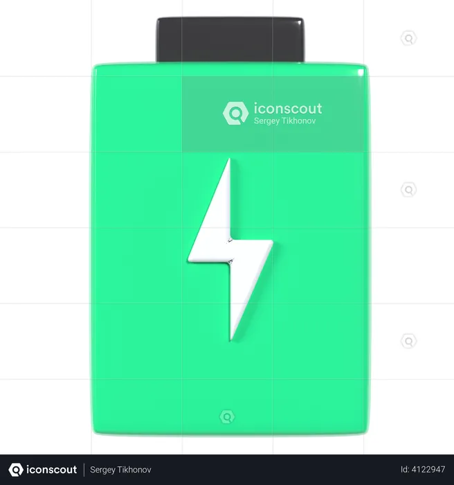 Battery charge  3D Illustration