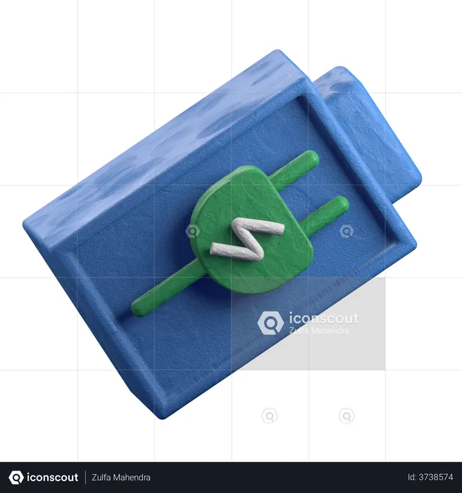 Battery Charge  3D Illustration