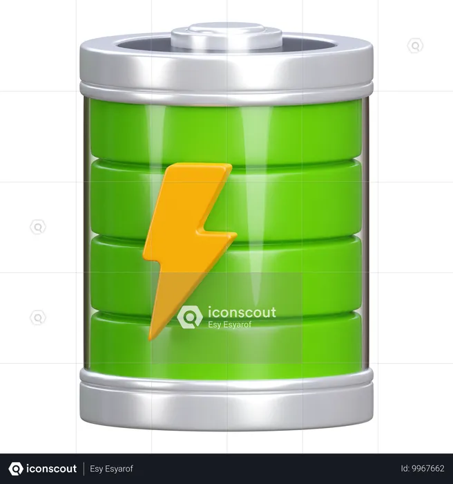 Battery Charging  3D Icon