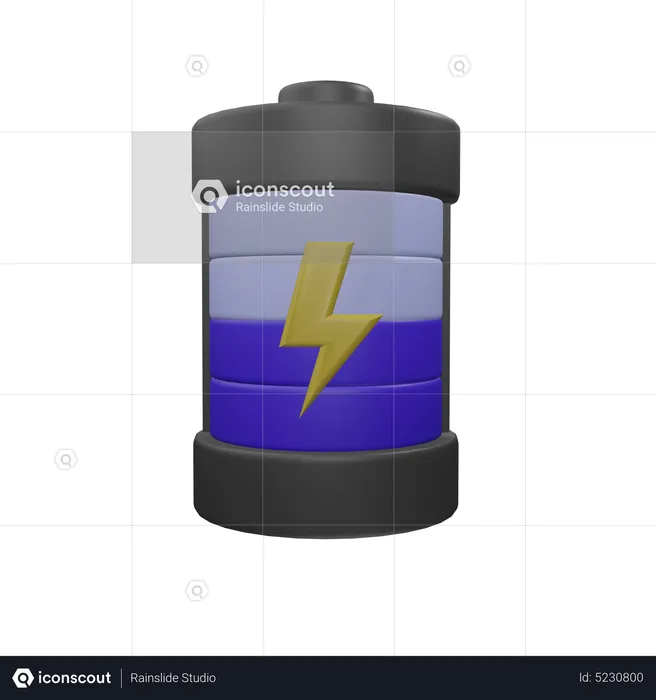 Battery Charging  3D Icon