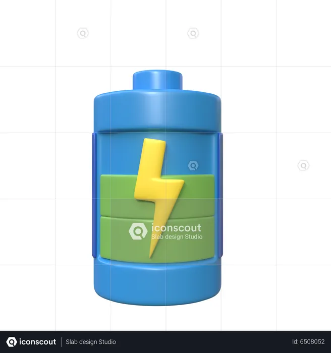 Battery Charging  3D Icon