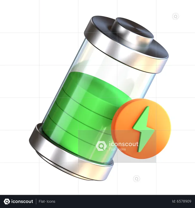 Battery Charging  3D Icon