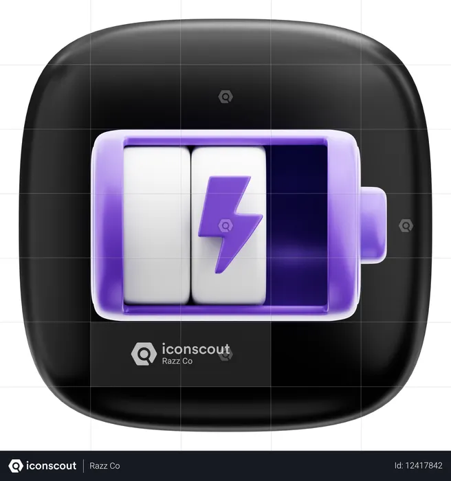 Battery Charging  3D Icon