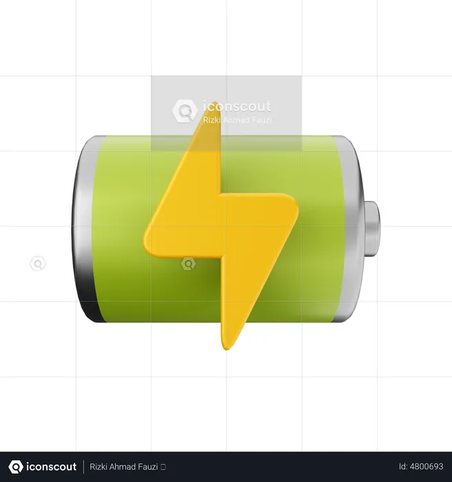 Battery Charging  3D Illustration