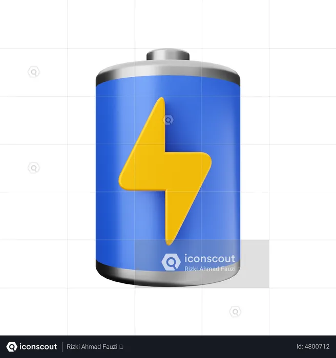 Battery Electricity  3D Illustration