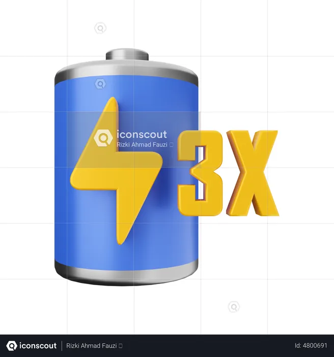 Battery Fastest Charge  3D Illustration